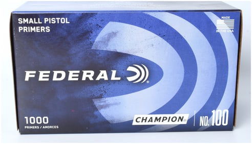 Federal Champion Small Pistol Primers No. 100 - Box of 1000