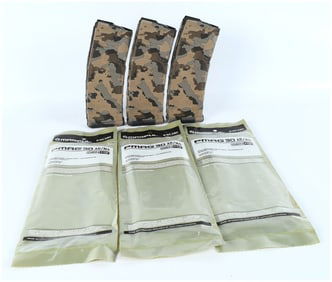 Magpul PMAG 30 AR/M4 GEN M2 5.56x45 NATO Custom Chocolate Chip Camouflage Magazines (Trio)