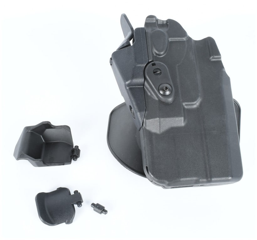 Safariland Modular Holster for SIG P320 X-Compact/Carry TLP-7 Optic LH: A Safariland modular holster components, configured for left-hand (LH) carry, consistent with the user-provided keyword emphasis on P320 COMMOTI CARRY. This specific model is designed to fit the SIG