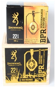 Browning Performance Rimfire BPR .22 Long Rifle 40 Grain LRN Ammunition, 400 Rounds
