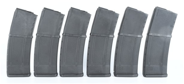 A Lot of Six ProMag RM-30 AR-15 5.56mm 30-Round Polymer Magazines