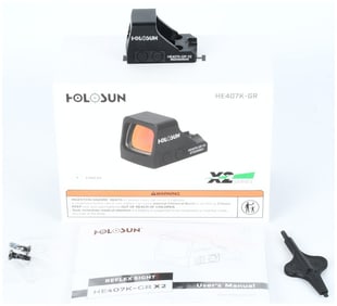 HOLOSUN HE407K-GR X2 Green Dot Open Reflex Sight, Serial #8203005546