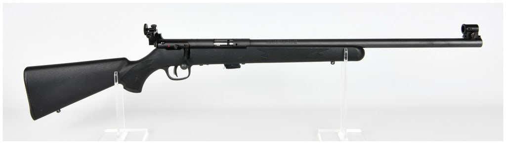 Savage Arms Mark II FVT Bolt Action Target Rifle .22 L.R. Serial 3898497: This is a modern Savage Arms Mark II bolt-action rifle, configured for target shooting, consistent with the FVT (Factory Varmint Target) model designation. The rifle is chambered for the .22 Long Rifl