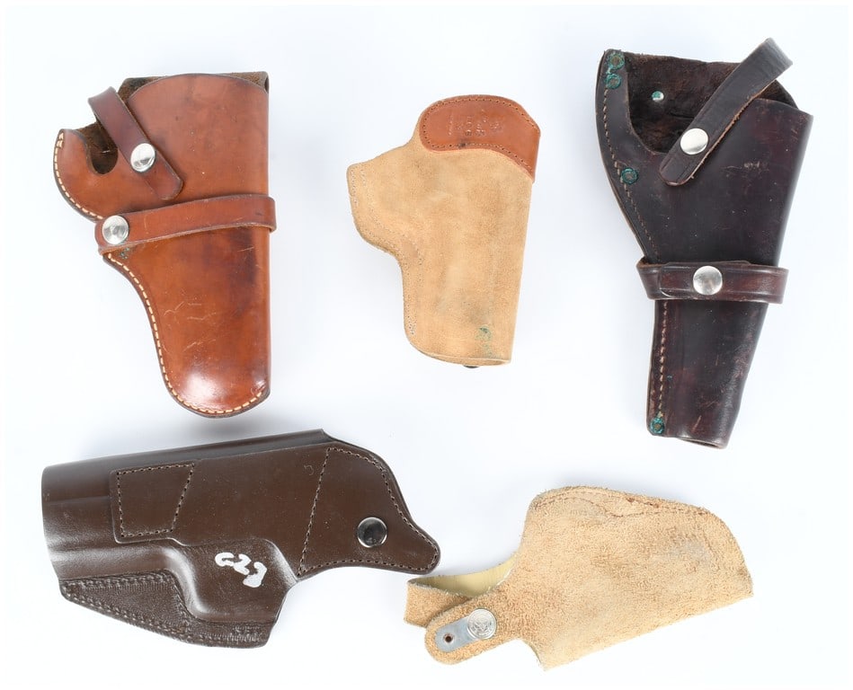 A Collection of 5 Used Pistol Holsters by Hunter, Bianchi, and DeSantis (1 of 19)