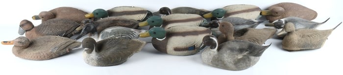 A Collection of 16 Used Greenhead Gear Style Plastic Waterfowl Hunting Decoys