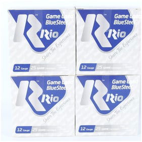 A Lot of Four Boxes of Rio Game Load BlueSteel Shotgun Ammunition 12 Gauge