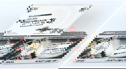 Lot of 150 Rounds Federal and TenXring .45 ACP Ammunition 230 Grain FMJ/TMJ