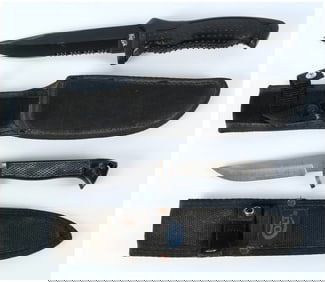 A Pair of Branded Fixed-Blade Utility Knives (Colt CT 20 and Walther Tactical Style)