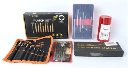 A Collection of Six Gunsmithing and Precision Tool Sets including Gaxcoo and Starrett
