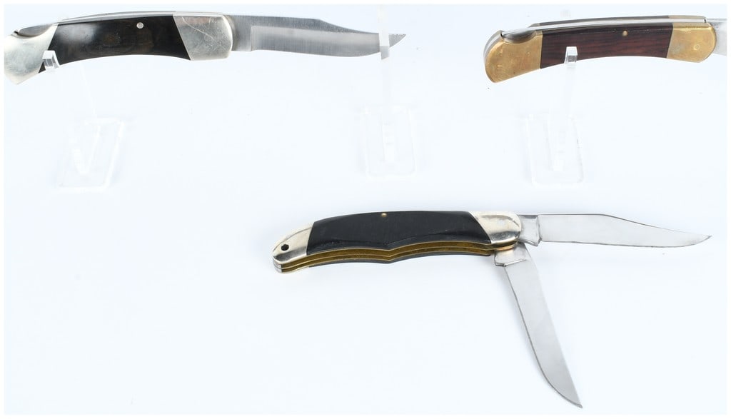 A Trio of Vintage and Promotional Folding Pocket Knives including Buck 317, Bear MGC, and Kutmaster (1 of 20)