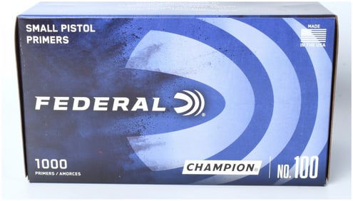 Federal Champion No. 100 Small Pistol Primers (1000 Count)