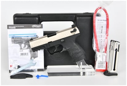 Walther P22 Semi-Automatic Pistol, Nickel Finish, Cal. .22 LR (3.42 BBL), Serial WA017465