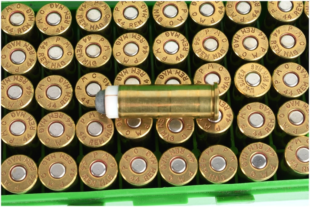 A Lot of 50 Rounds of PMC .44 Remington Magnum Sabot Ammunition in MTM Case-Gard Box - 2