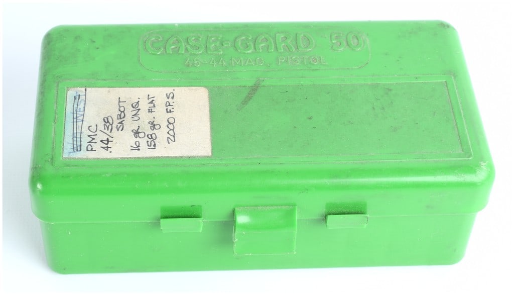 A Lot of 50 Rounds of PMC .44 Remington Magnum Sabot Ammunition in MTM Case-Gard Box - 3