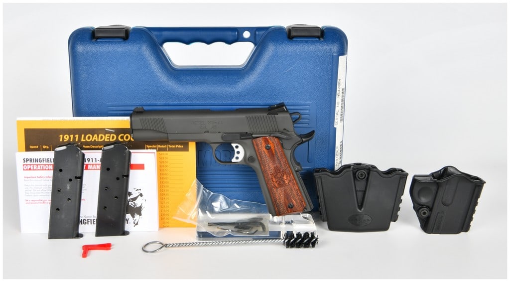 Springfield Armory Model 1911-A1 Semi-Automatic Pistol Caliber .45 ACP Serial N542084: This lot contains two items, consisting of one Springfield Armory Model 1911-A1 semi-automatic pistol chambered in Caliber .45 ACP, manufactured by IMBEL in Brazil and imported by Springfield Armory,
