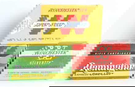 A Lot of 60 Rounds of Vintage .270 Winchester Ammunition, Including Winchester Super Speed Silvertip