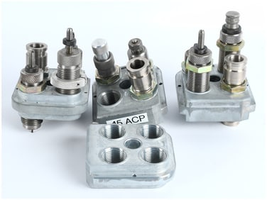 Dillon Precision A Collection of 4 Reloading Toolheads and Dies for RL 550/XL 650 Progressive