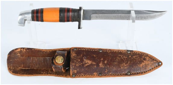 Vintage Sandusky, O. Commercial Hunting Knife and Sheath Set