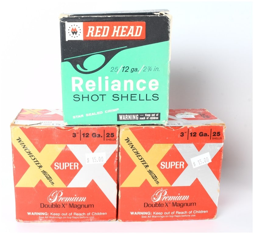 A Lot of 75 Vintage 12 Gauge Shotshells: Winchester Super XX Magnum and Red Head Reliance (1 of 4)