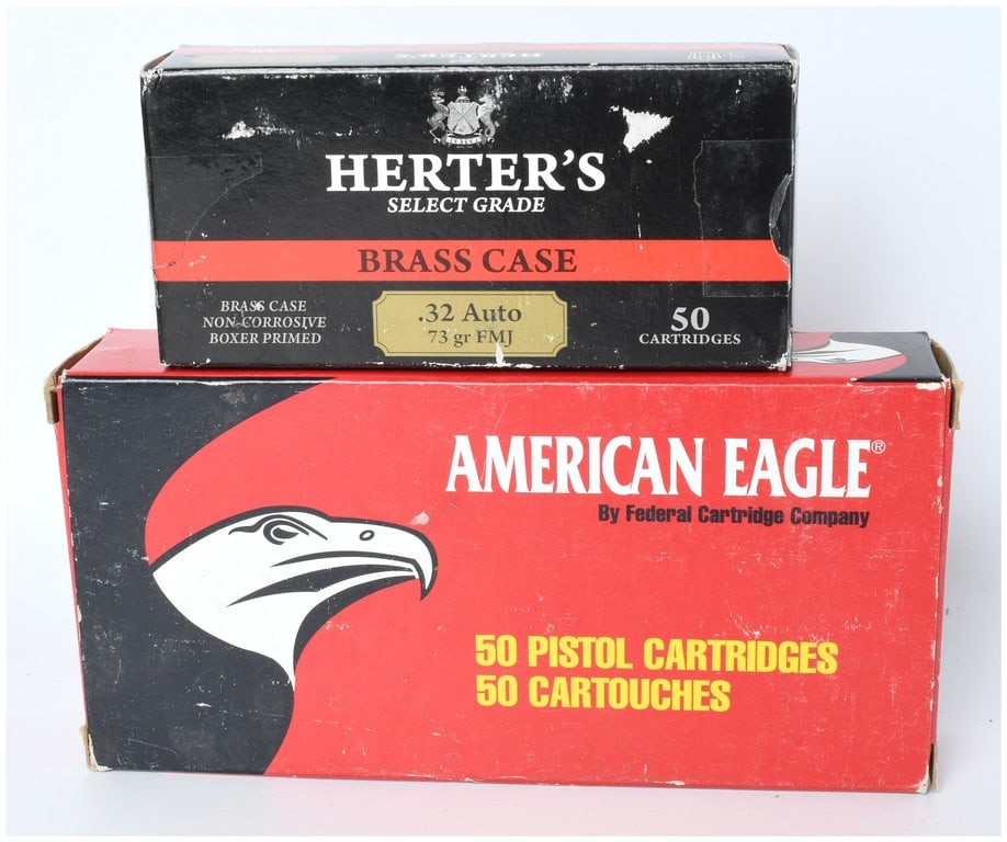 A Lot of 100 Rounds of .32 Auto Ammunition by Herter's and Federal American Eagle (1 of 5)