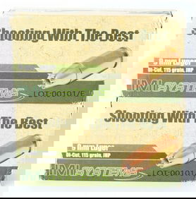 IMI Systems 9mm Luger 115 Grain Di-Cut JHP Ammunition Lot of 100 Rounds