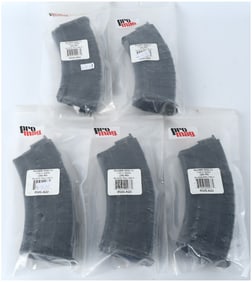 ProMag Industries Group of Five (5) 20-Round Black Polymer Magazines for Ruger Mini-30 7.62x39MM