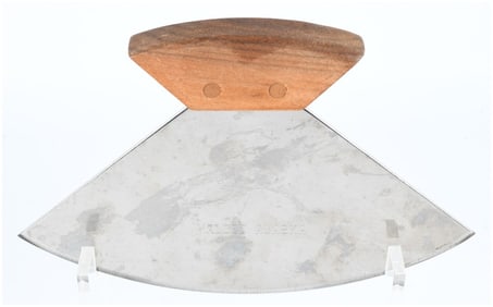 Alaskan Souvenir Ulu Knife with Wood Handle and Valdez Inscription
