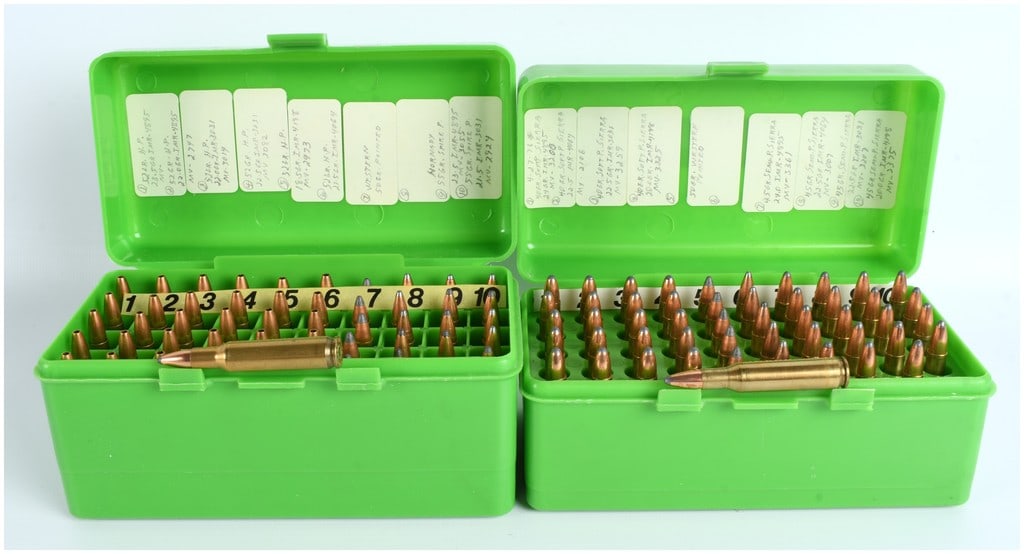 A Lot of 100 Hand-Loaded .222 Remington Centerfire Rifle Cartridges (1 of 3)
