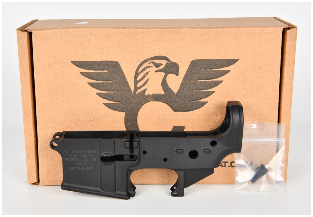 Wilson Combat TR-LOWER-ANO Forged Mil-Spec AR-15 Stripped Lower Receiver, Cal. Multi, Serial: This lot consists of one Wilson Combat TR-LOWER-ANO Forged Mil-Spec AR-15 Stripped Lower Receiver, Serial Number WCPL01960. The receiver is constructed from aluminum with a matte black anodized finish