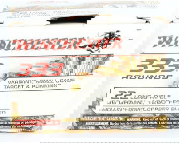 Lot of 333 Rounds Winchester .22 Long Rifle 36 Grain High Velocity Ammunition