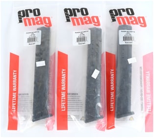 Pro Mag 32-Round 9mm Blue Steel Magazines for Ruger Security-9 (Trio)