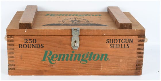 Empty Remington Country Wooden Ammunition Storage Crate for Shotgun Shells