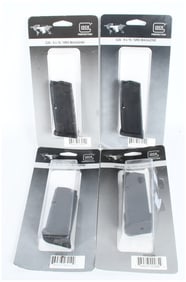 Lot of 4 Glock Factory Magazines: Three 9x19 G26 and One .40 S&W G27 10-Round