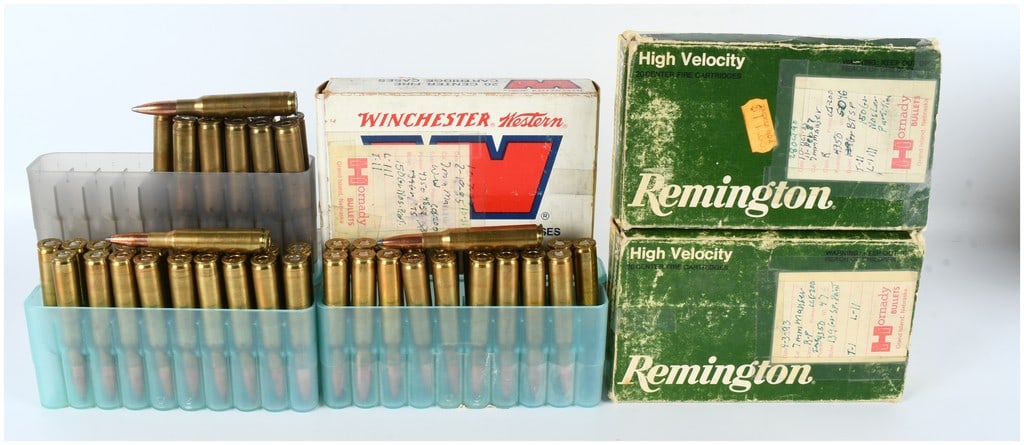 A Collection of 92 Live Rounds and 19 Empty Brass Casings in .30-06 Springfield Caliber (1 of 5)