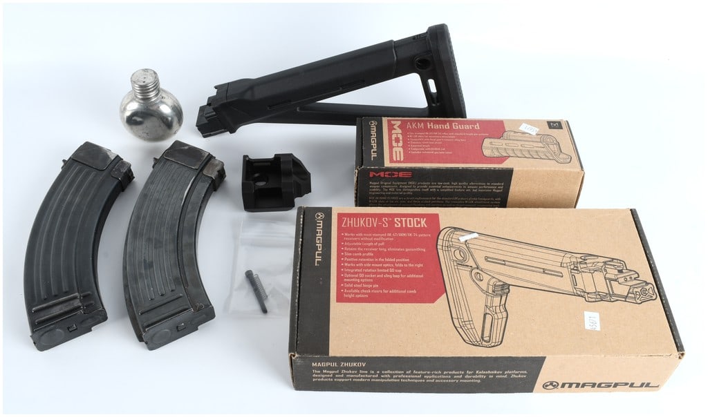 A Collection of 8 Magpul Zhukov and MOE AK-47/AK-74 Accessories with Two Steel Magazines (1 of 5)