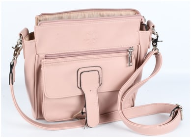 A Contemporary Blush Conceal Carry Crossbody Handbag