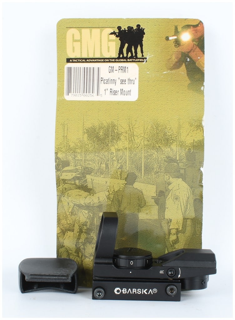 Barska Open Reflex Sight and Global Military Gear GM-PRM1 Riser Mount Packaging (1 of 7)