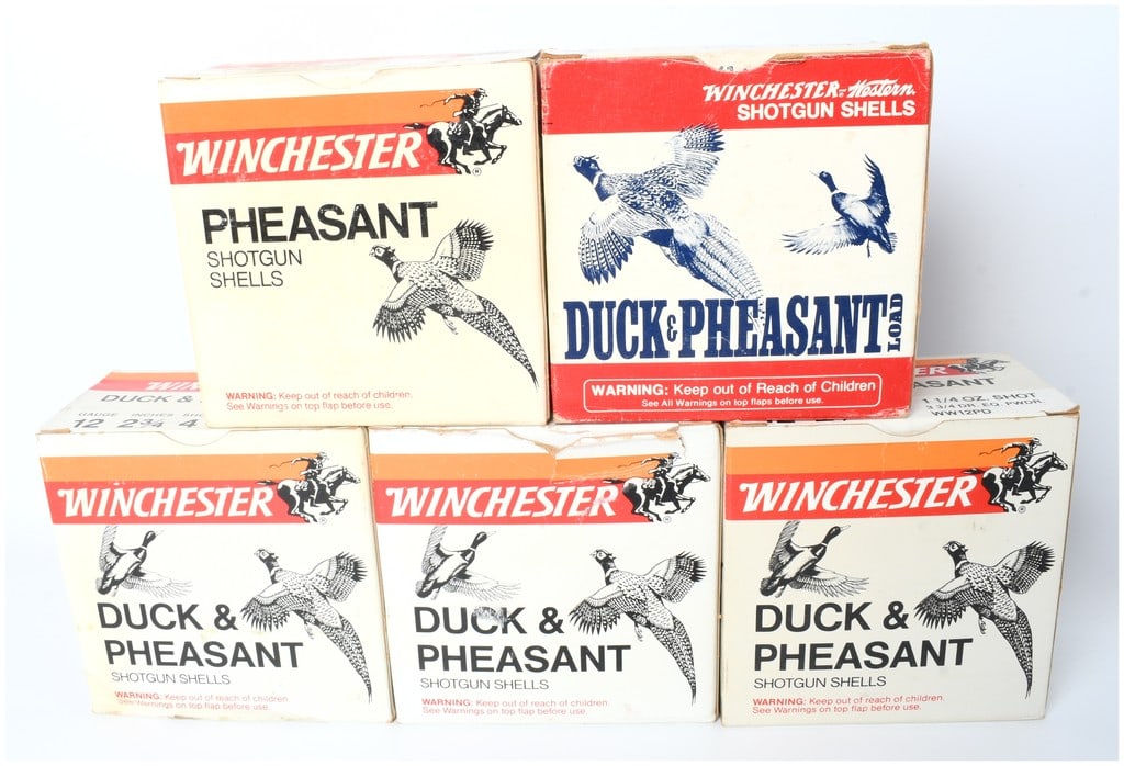 A Lot of 125 Vintage Winchester and Winchester-Western Duck & Pheasant Load 12 Gauge Shotgun Shells (1 of 4)