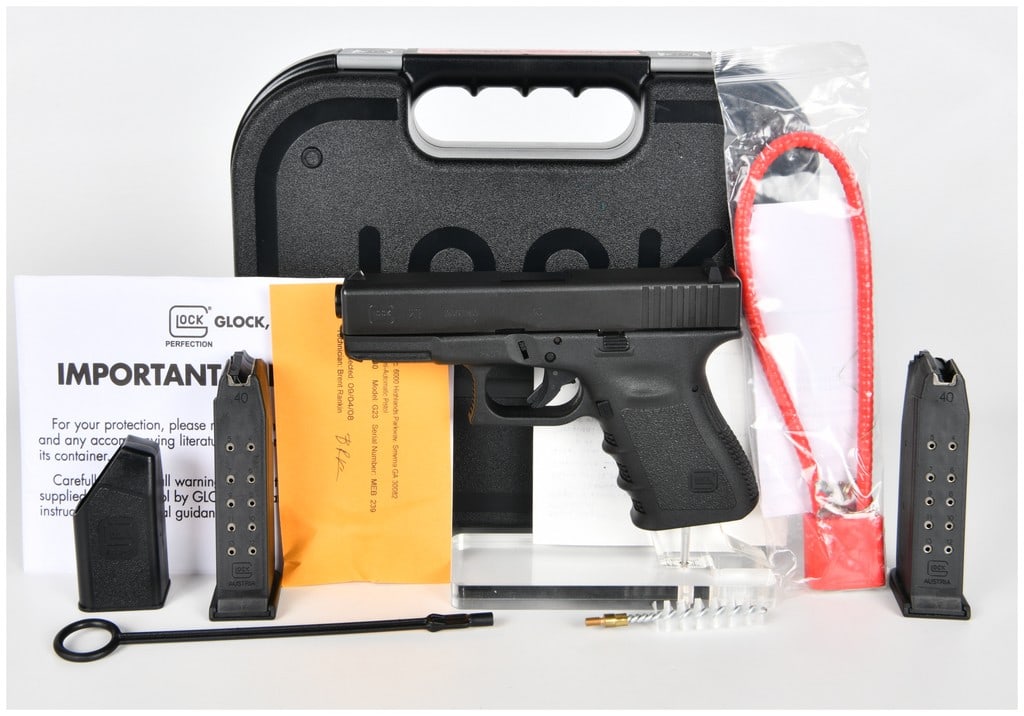 Glock 23 Semi-Automatic Pistol in .40 S&W, Serial Number MEB239 (1 of 17)