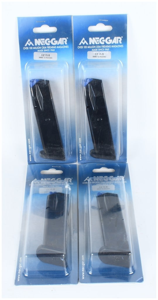 A Group of 4 Mec-Gar CZ 75 B 9MM 10-Round Pistol Magazines (1 of 4)