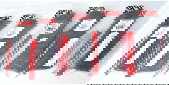 A Lot of Five ProMag AK-223 WASR-3 30-Round Black Polymer Magazines for .223 Caliber