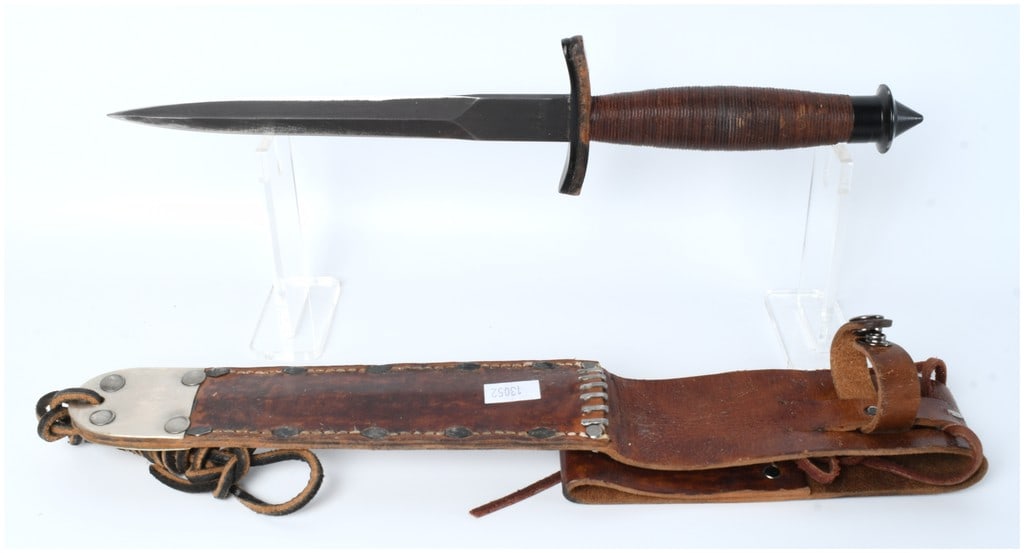 World War II Era Fairbairn-Sykes Commando Fighting Knife and Sheath (1 of 7)