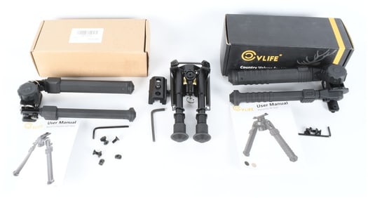 A Trio of Modern Tactical Bipod Assemblies (VLIFE and Unbranded)
