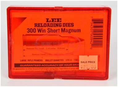 Lee Reloading Dies Set for 300 Winchester Short Magnum Caliber