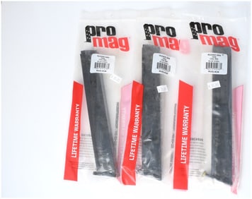 A Trio of Pro Mag RUG-A34 Extended Magazines for Ruger SR9 9MM