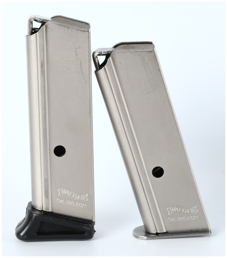 A Pair of Walther PPK/S Pistol Magazines, Caliber .380 ACP / 9mm Kurz (1 of 3)