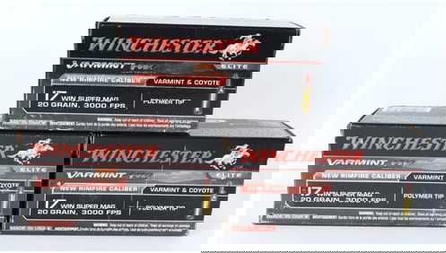 Winchester Varmint HV Elite .17 Winchester Super Magnum Ammunition Lot of 150 Rounds