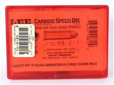 LEE Carbide Speed Die Reloading Set for .38 Special