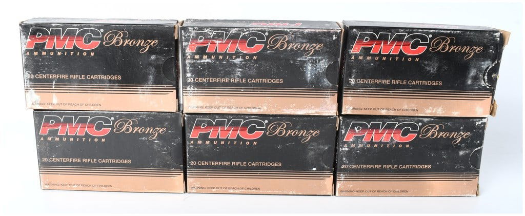 A Lot of 118 PMC Bronze .223 Remington 55 Grain FMJ-BT Centerfire Rifle Cartridges (1 of 3)