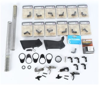 A Collection of AR-15 Lower Receiver Components and Accessories including 14 Blackhawk! Offset